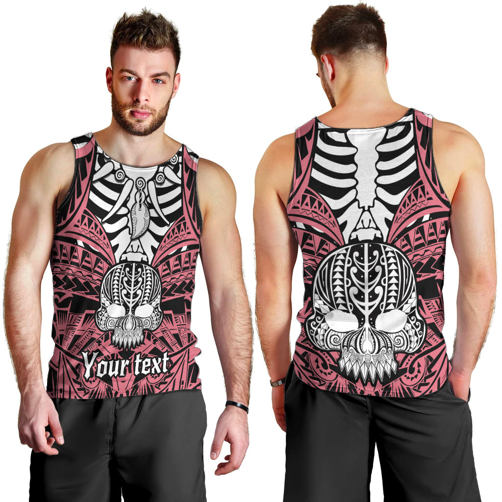 personalised-polynesia-skull-men-tank-top-with-boars-tusk-pink-arty-vibe