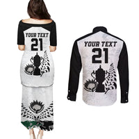 Custom New Zealand South Africa Rugby Couples Matching Puletasi Dress and Long Sleeve Button Shirt History Commemorative World Cup Winners Unique LT9 - Polynesian Pride