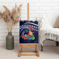 Felis Pusgua Guam Santa Canvas Wall Art Merry Christmas with Polynesian Tribal LT9 - Polynesian Pride