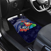 Felis Pusgua Guam Santa Car Mats Merry Christmas with Polynesian Tribal
