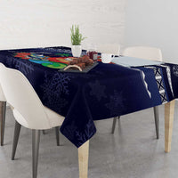 Felis Pusgua Guam Santa Tablecloth Merry Christmas with Polynesian Tribal