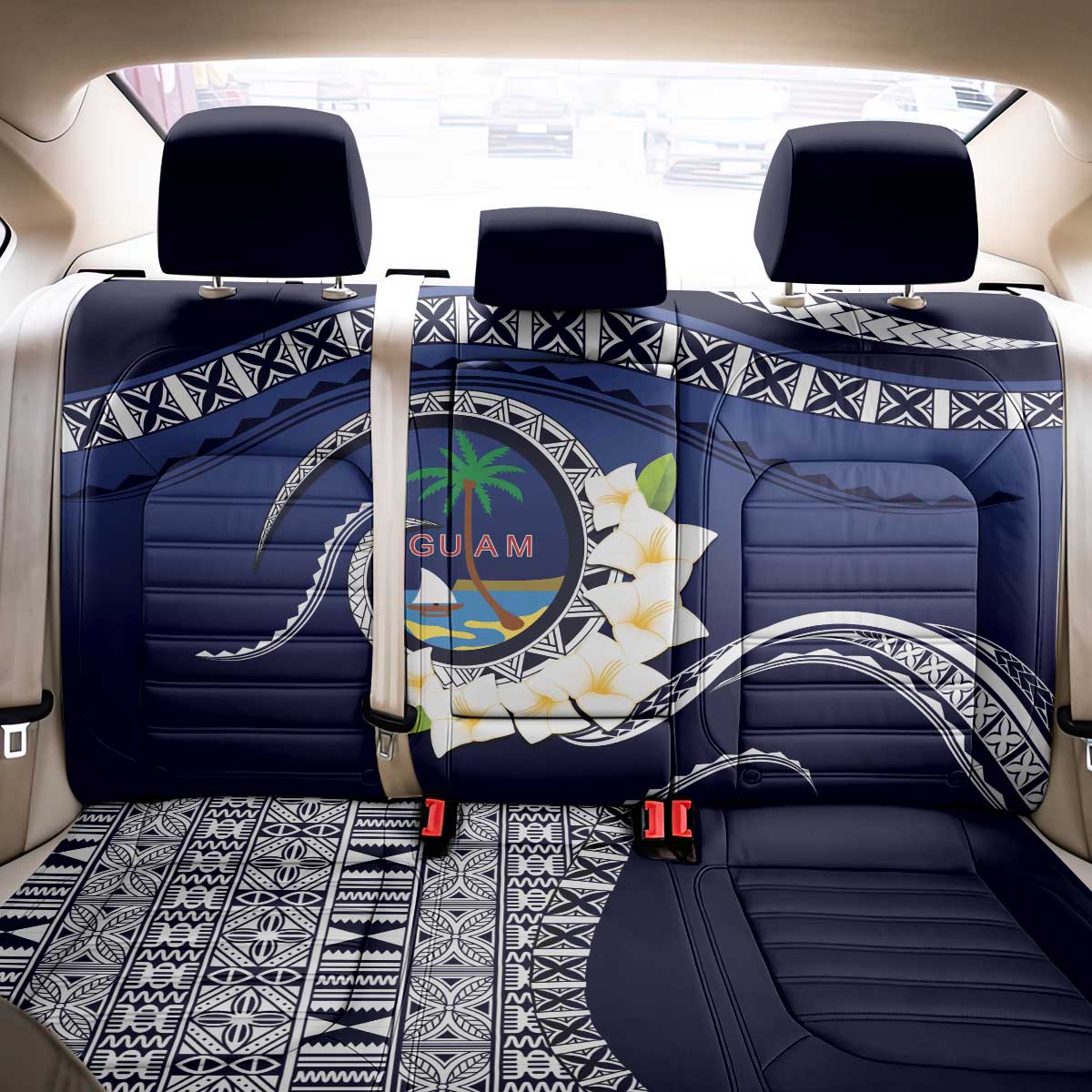 Hafai Adai Guam Guasalis Back Car Seat Cover Polynesian Tribal Pattern