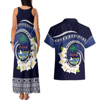 Hafai Adai Guam Guasalis Couples Matching Tank Maxi Dress and Hawaiian Shirt Polynesian Tribal Pattern