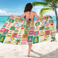 Mele Kalikimaka Hawaii Christmas Sarong Funny Santan Hippie Style