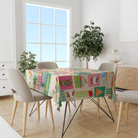 Mele Kalikimaka Hawaii Christmas Tablecloth Funny Santan Hippie Style