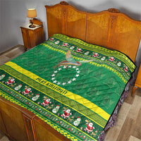 Meri Kiritimiti Cook Islands Christmas Quilt Maroro Flying Fish and White Stars LT9 - Polynesian Pride