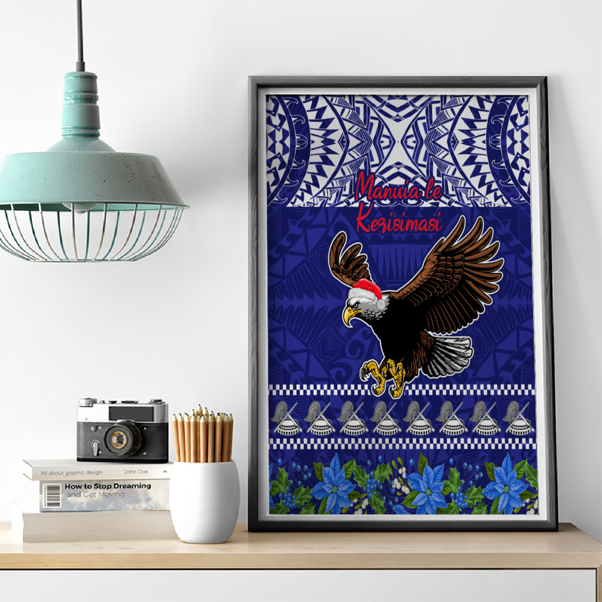 American Samoa Christmas Canvas Wall Art Manuia le Kerisimasi Polynesian Tribal LT9 - Polynesian Pride