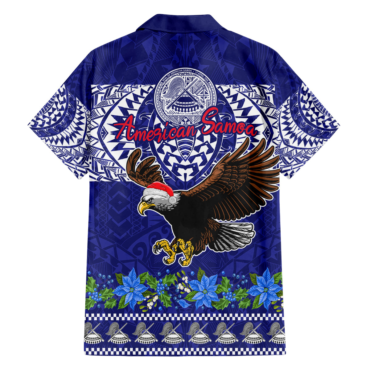 American Samoa Christmas Family Matching Puletasi Dress and Hawaiian Shirt Manuia le Kerisimasi Polynesian Tribal LT9 - Polynesian Pride