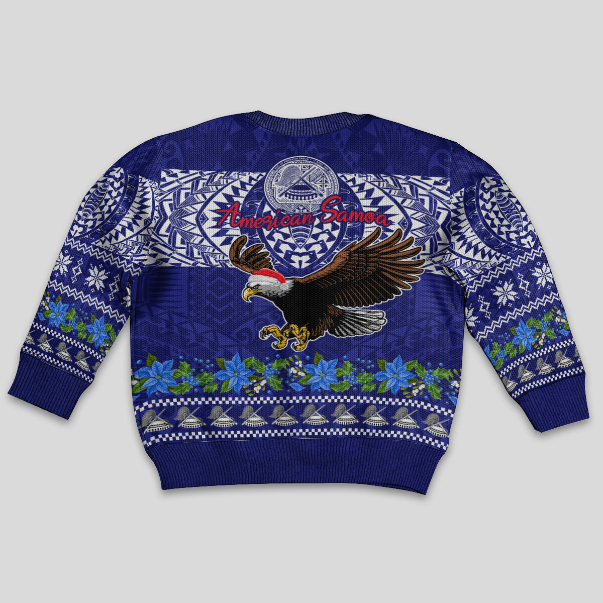 American Samoa Christmas Kid Ugly Christmas Sweater Manuia le Kerisimasi Polynesian Tribal LT9 - Polynesian Pride