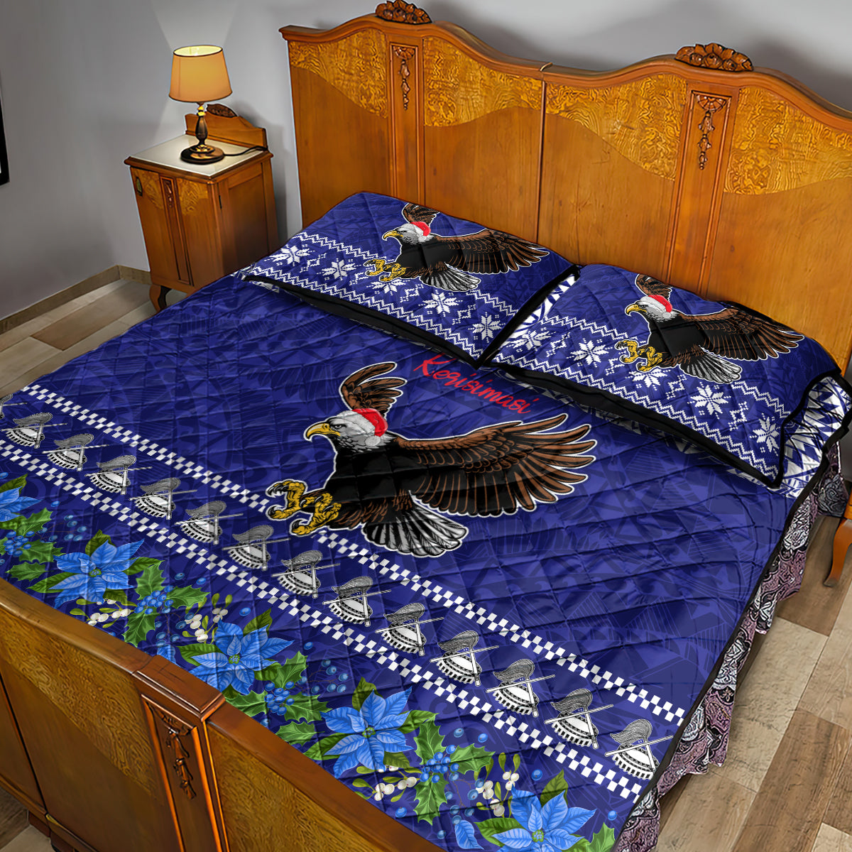 American Samoa Christmas Quilt Bed Set Manuia le Kerisimasi Polynesian Tribal LT9 - Polynesian Pride