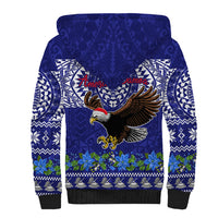 American Samoa Christmas Sherpa Hoodie Manuia le Kerisimasi Polynesian Tribal LT9 - Polynesian Pride
