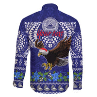 Personalised American Samoa Christmas Family Matching Long Sleeve Bodycon Dress and Hawaiian Shirt Manuia le Kerisimasi Polynesian Tribal LT9 - Polynesian Pride