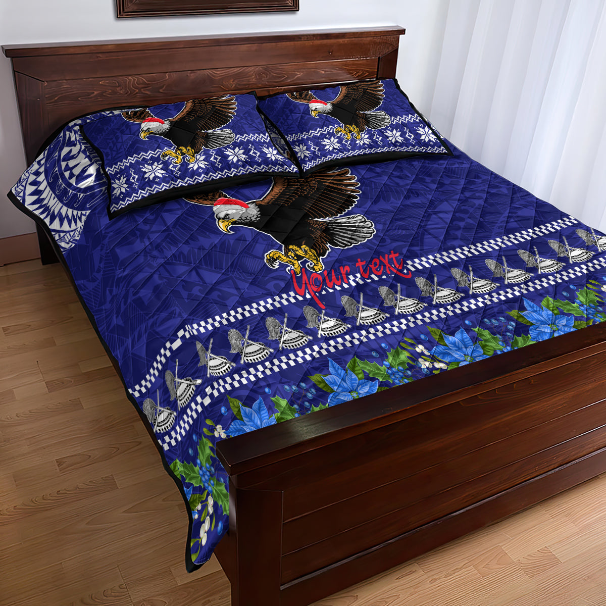 Personalised American Samoa Christmas Quilt Bed Set Manuia le Kerisimasi Polynesian Tribal LT9 - Polynesian Pride