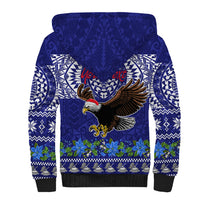 Personalised American Samoa Christmas Sherpa Hoodie Manuia le Kerisimasi Polynesian Tribal LT9 - Polynesian Pride
