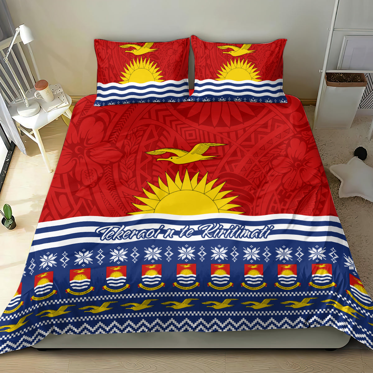 Kiribati Christmas Bedding Set Tekeraoi n Te Tiritimati Polynesian Tribal LT9 - Polynesian Pride