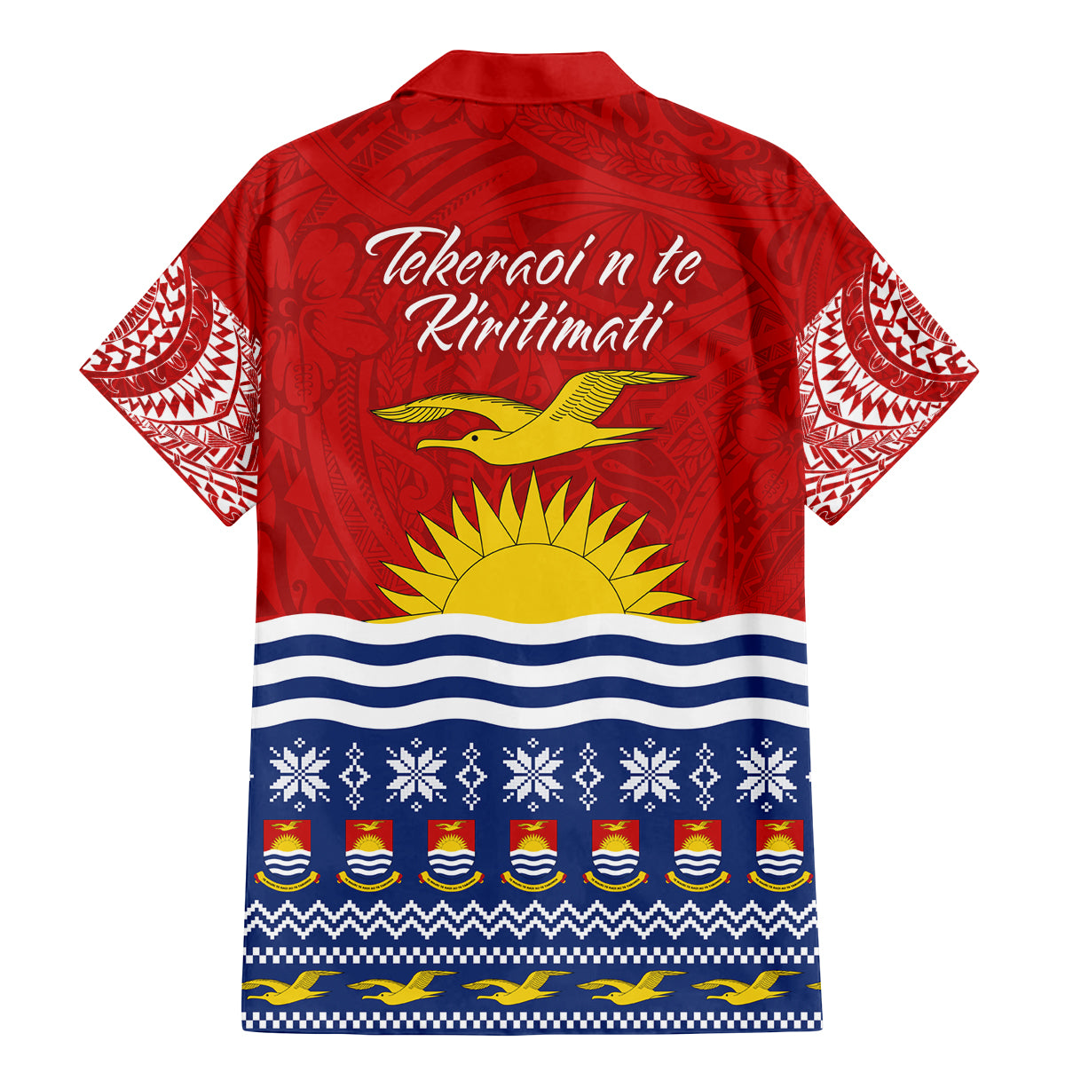 Kiribati Christmas Family Matching Mermaid Dress and Hawaiian Shirt Tekeraoi n Te Tiritimati Polynesian Tribal LT9 - Polynesian Pride