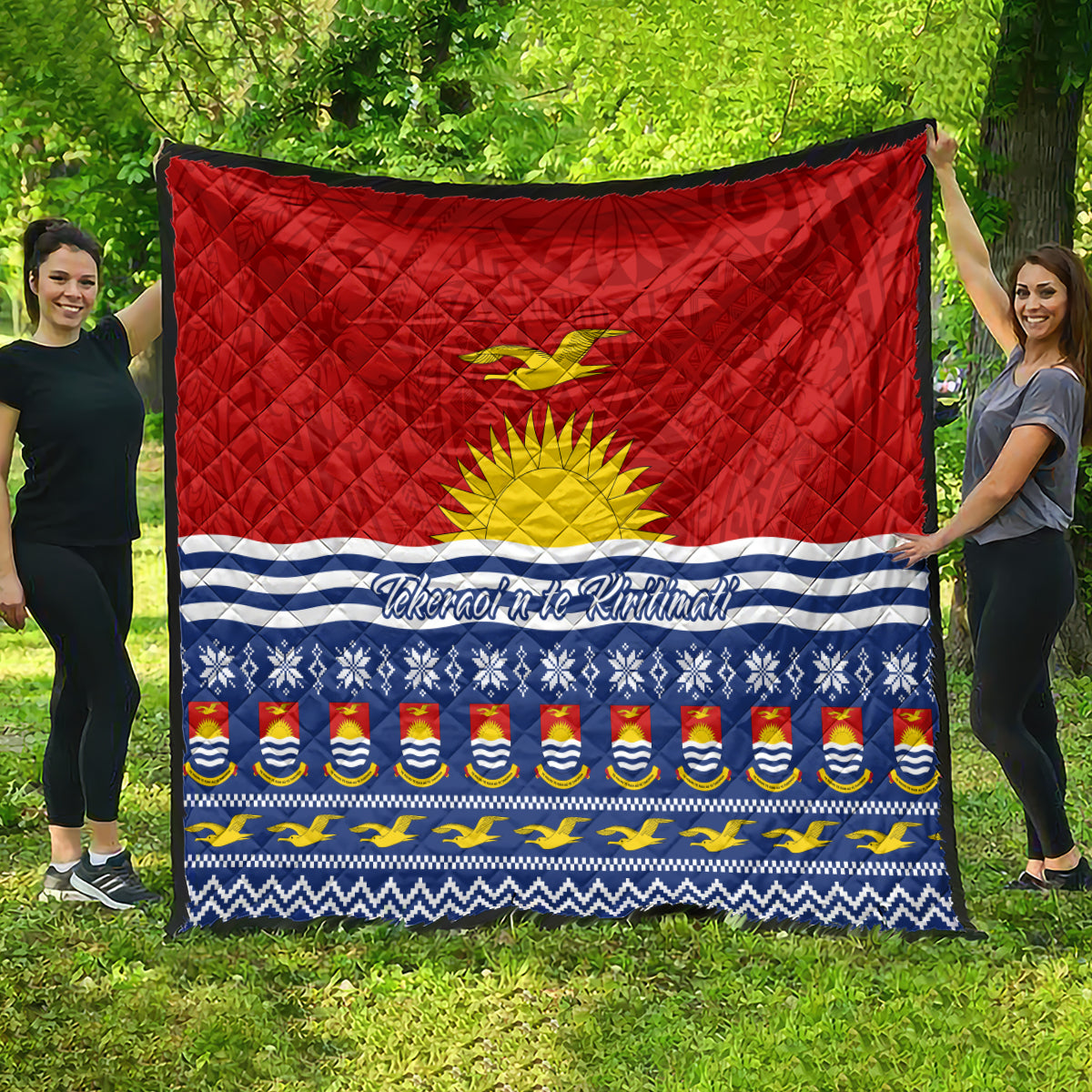 Kiribati Christmas Quilt Tekeraoi n Te Tiritimati Polynesian Tribal LT9 - Polynesian Pride