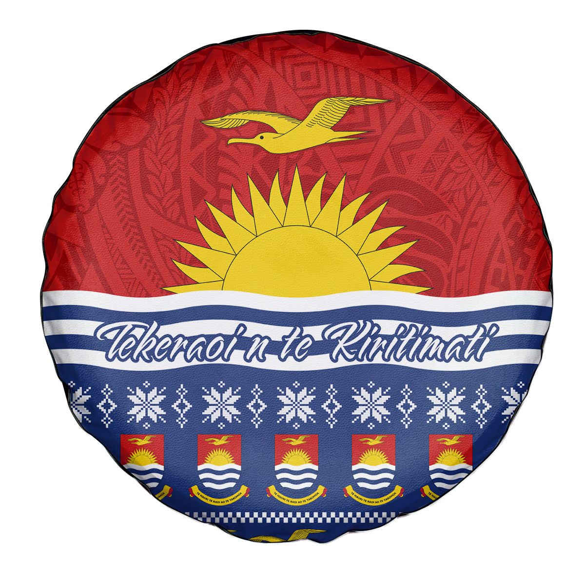 Kiribati Christmas Spare Tire Cover Tekeraoi n Te Tiritimati Polynesian Tribal LT9 - Polynesian Pride
