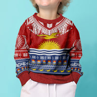 Personalised Kiribati Christmas Kid Ugly Christmas Sweater Tekeraoi n Te Tiritimati Polynesian Tribal LT9 - Polynesian Pride