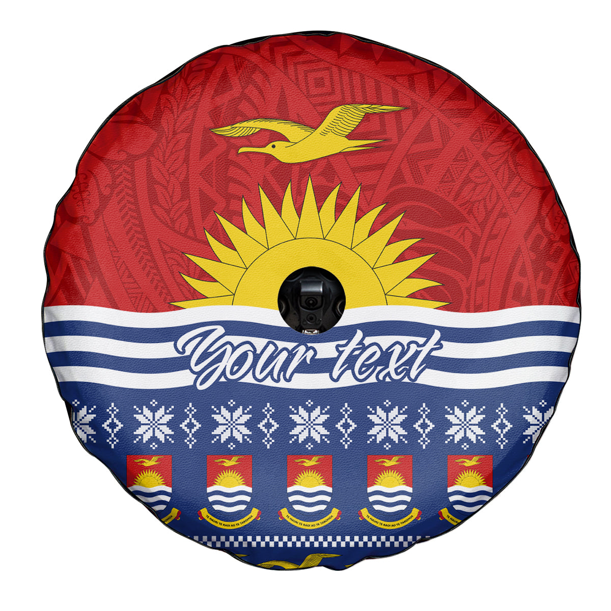 Personalised Kiribati Christmas Spare Tire Cover Tekeraoi n Te Tiritimati Polynesian Tribal LT9 - Polynesian Pride