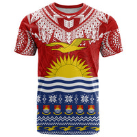 Personalised Kiribati Christmas T Shirt Tekeraoi n Te Tiritimati Polynesian Tribal LT9 Red - Polynesian Pride