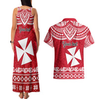 Personalised Wallis and Futuna Christmas Couples Matching Tank Maxi Dress and Hawaiian Shirt Polynesian Tribal LT9 - Polynesian Pride