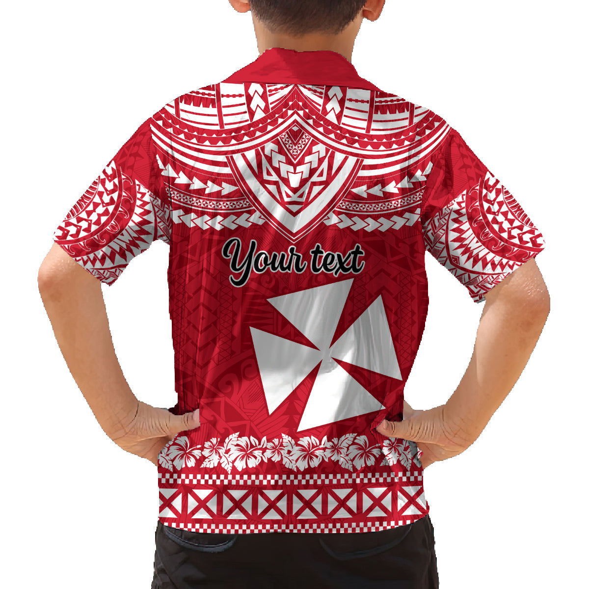 Personalised Wallis and Futuna Christmas Family Matching Off Shoulder Long Sleeve Dress and Hawaiian Shirt Polynesian Tribal LT9 - Polynesian Pride