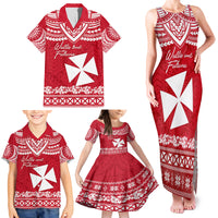 Personalised Wallis and Futuna Christmas Family Matching Tank Maxi Dress and Hawaiian Shirt Polynesian Tribal LT9 - Polynesian Pride