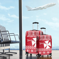 Personalised Wallis and Futuna Christmas Luggage Cover Polynesian Tribal LT9 - Polynesian Pride