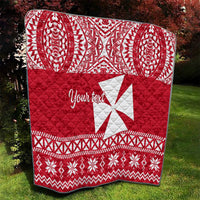 Personalised Wallis and Futuna Christmas Quilt Polynesian Tribal LT9 - Polynesian Pride