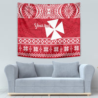 Personalised Wallis and Futuna Christmas Tapestry Polynesian Tribal LT9 - Polynesian Pride