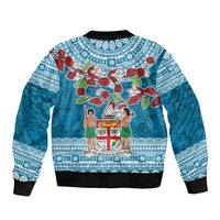 Fijian Tagimoucia Flowers Bomber Jacket Christmas Coquette bow