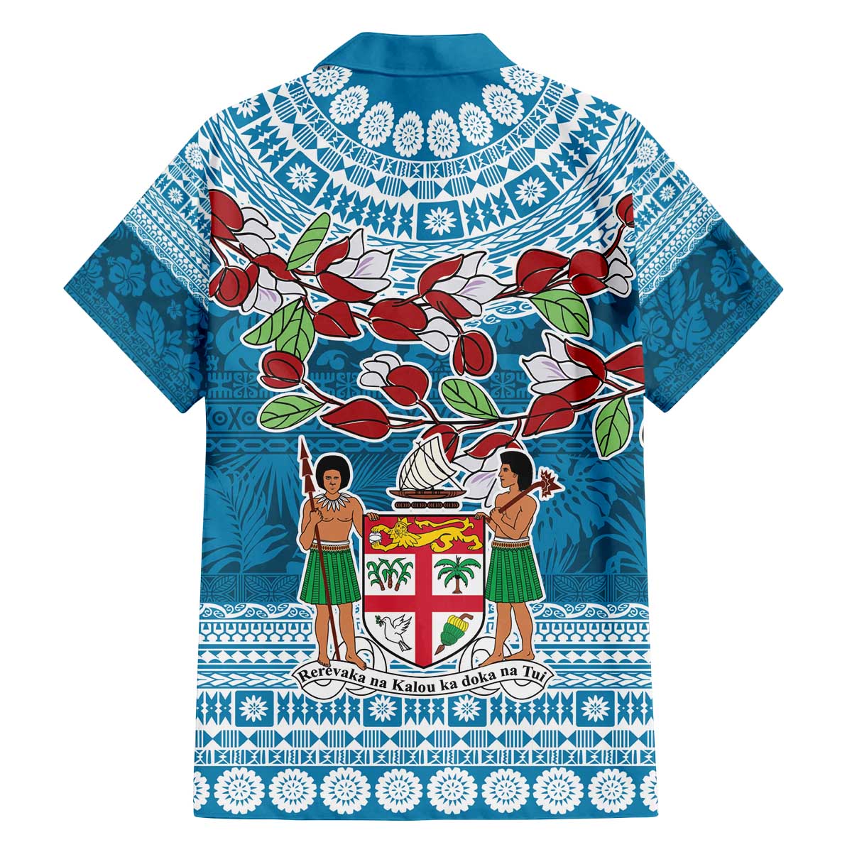 Fijian Tagimoucia Flowers Family Matching Off The Shoulder Long Sleeve Dress and Hawaiian Shirt Christmas Coquette bow