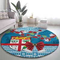 Fijian Tagimoucia Flowers Round Carpet Christmas Coquette bow