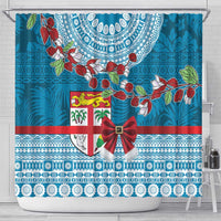 Fijian Tagimoucia Flowers Shower Curtain Christmas Coquette bow