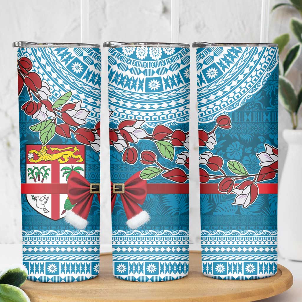 Fijian Tagimoucia Flowers Skinny Tumbler Christmas Coquette bow
