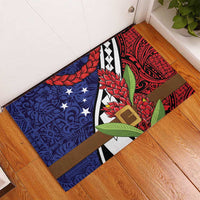 Samoan Ula Fala Flowers Rubber Doormat Christmas Santa Belt LT9 - Polynesian Pride