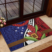 Samoan Ula Fala Flowers Rubber Doormat Christmas Santa Belt LT9 - Polynesian Pride