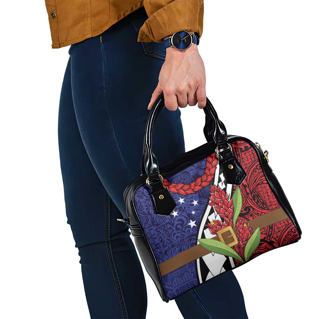 Samoan Ula Fala Flowers Shoulder Handbag Christmas Santa Belt