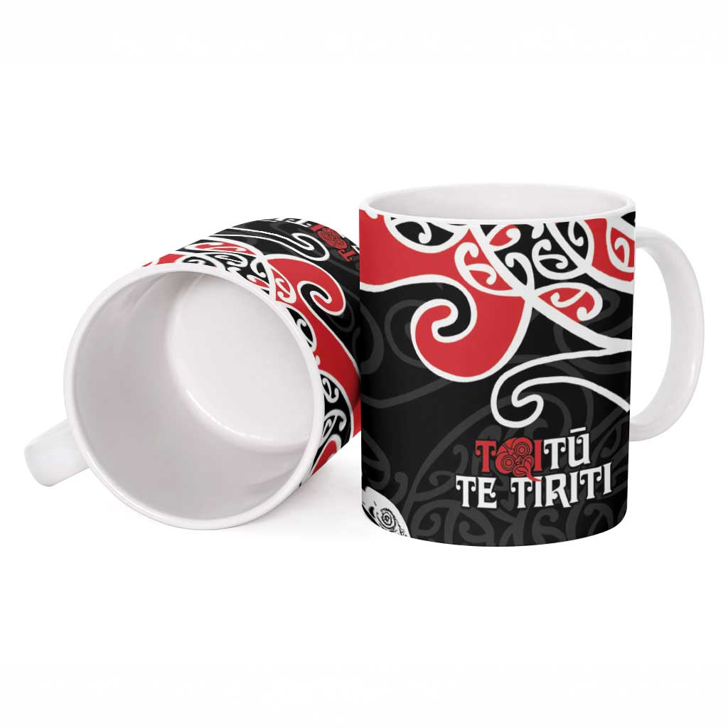 Aotearoa Toitu Te Tiriti Ceramic Mug New Zealand Stand Together Stand Stronger - Polynesian Pride