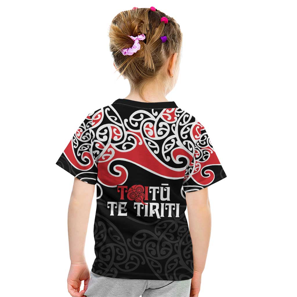 Aotearoa Toitu Te Tiriti Kid T Shirt New Zealand Stand Together Stand Stronger