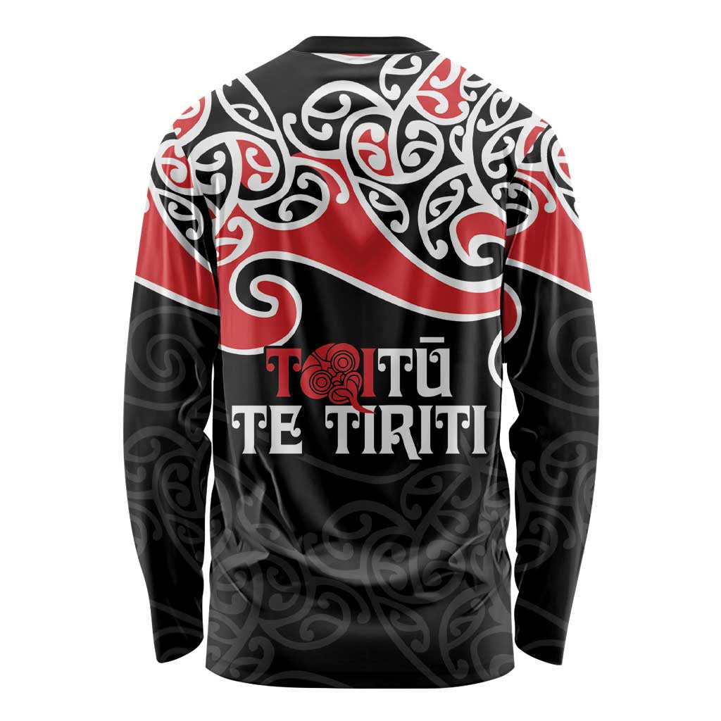 Aotearoa Toitu Te Tiriti Long Sleeve Shirt New Zealand Stand Together Stand Stronger