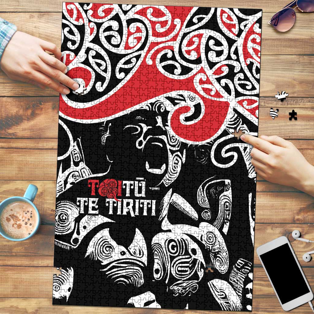 Aotearoa Toitu Te Tiriti Puzzle New Zealand Stand Together Stand Stronger - Polynesian Pride