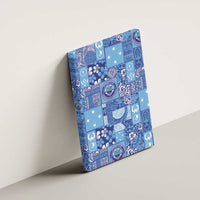 Federated States of Micronesia Merry Christmas Canvas Wall Art Pacific Patchwork Xmas Vibes - Polynesian Pride