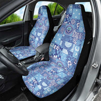 Federated States of Micronesia Merry Christmas Car Seat Cover Pacific Patchwork Xmas Vibes - Polynesian Pride