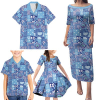 Federated States of Micronesia Merry Christmas Family Matching Puletasi and Hawaiian Shirt Pacific Patchwork Xmas Vibes - Polynesian Pride