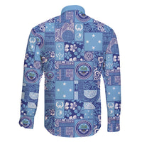 Federated States of Micronesia Merry Christmas Family Matching Summer Maxi Dress and Hawaiian Shirt Pacific Patchwork Xmas Vibes - Polynesian Pride