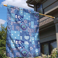 Federated States of Micronesia Merry Christmas Garden Flag Pacific Patchwork Xmas Vibes - Polynesian Pride