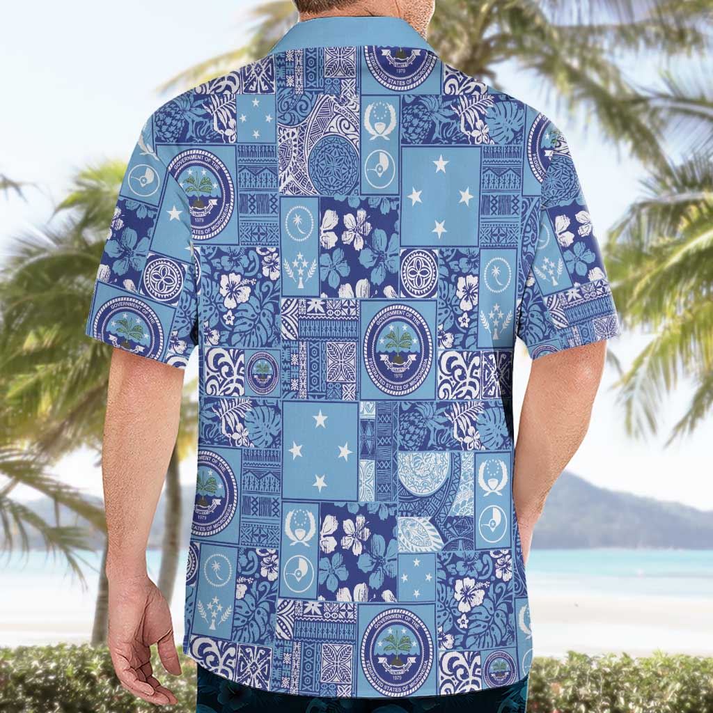 Federated States of Micronesia Merry Christmas Hawaiian Shirt Pacific Patchwork Xmas Vibes LT9 - Polynesian Pride