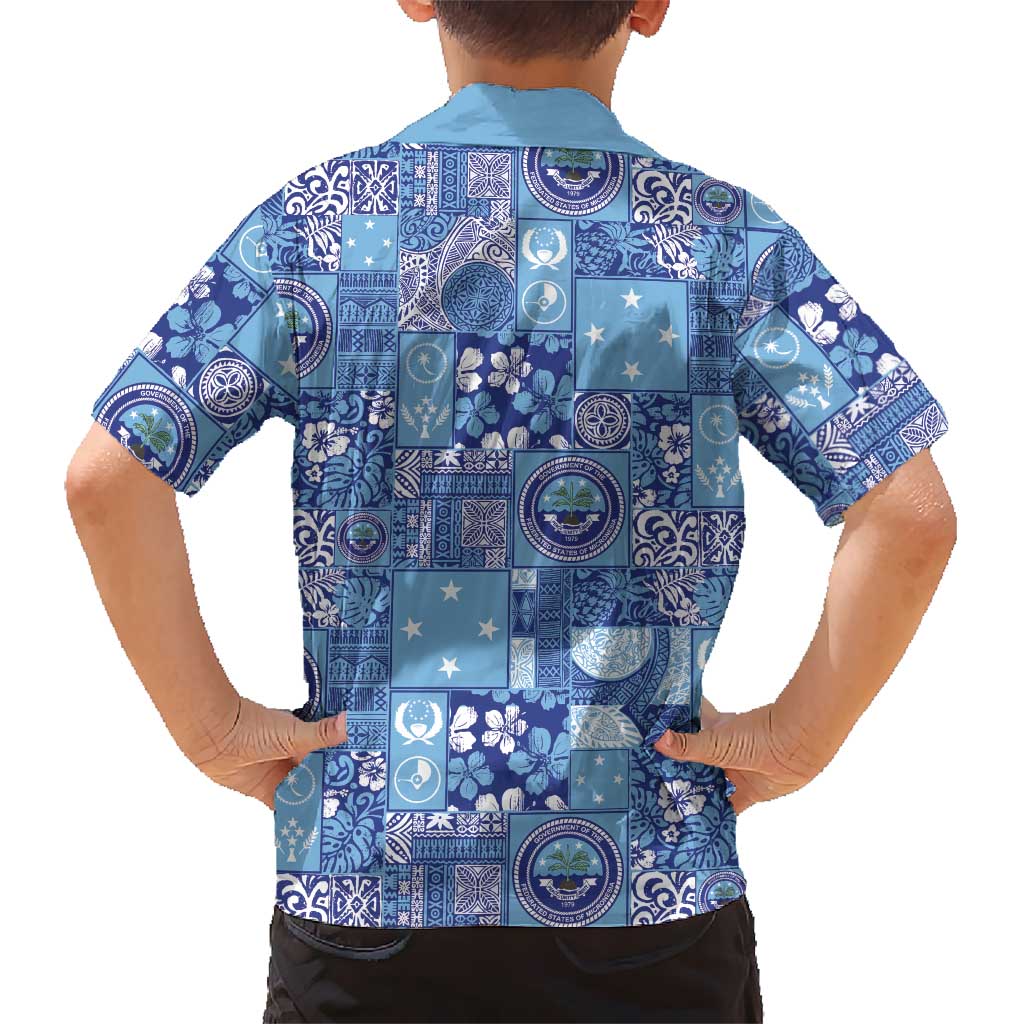 Federated States of Micronesia Merry Christmas Hawaiian Shirt Pacific Patchwork Xmas Vibes LT9 - Polynesian Pride